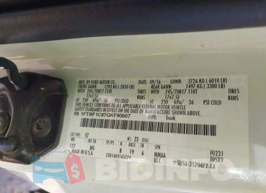 1FTMF1C87GKF90607 Photo# 9