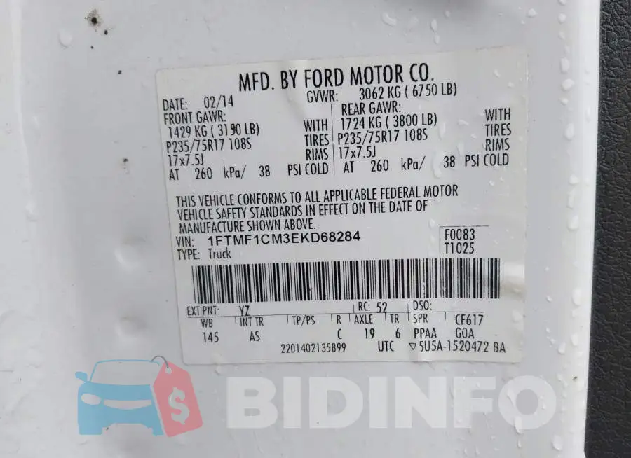 1FTMF1CM3EKD68284 Photo# 9