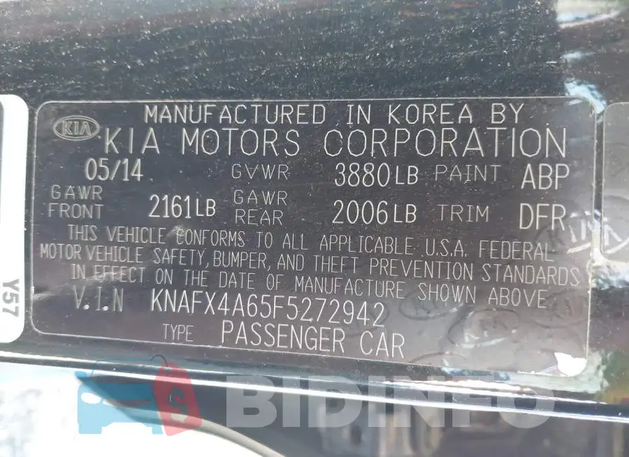 KNAFX4A65F5272942 Photo# 9
