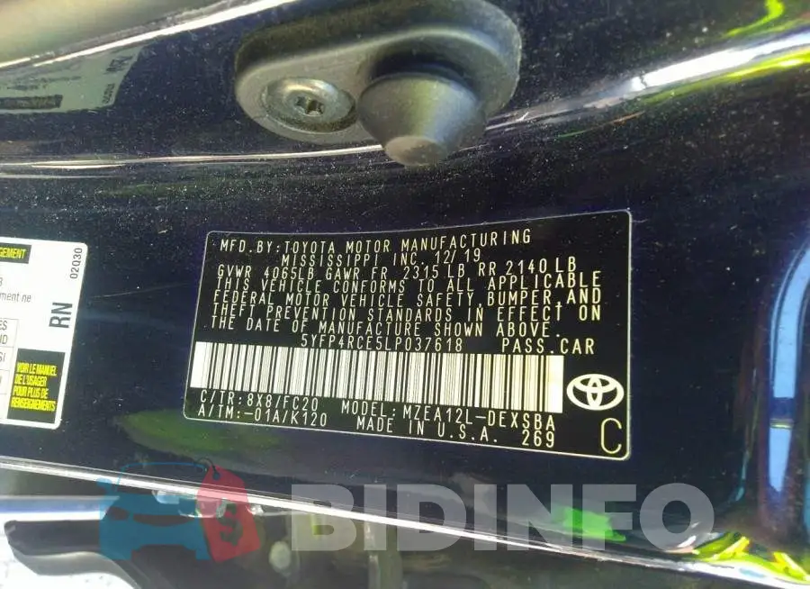 5YFP4RCE5LP037618 Photo# 9