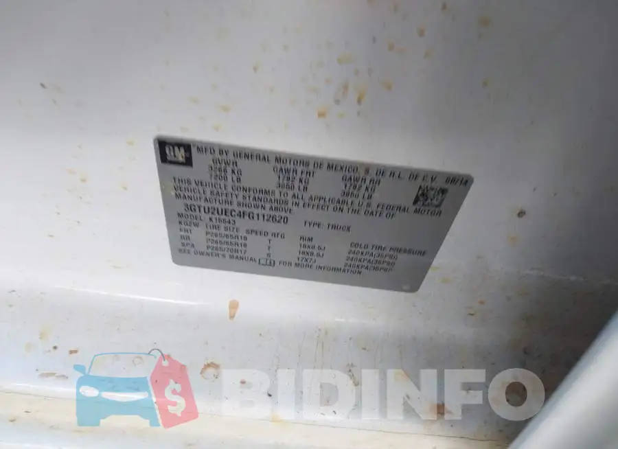 3GTU2UEC4FG112620 Photo# 9