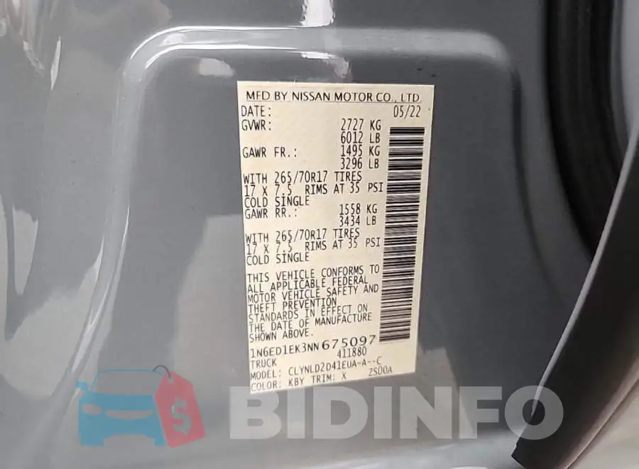 1N6ED1EK3NN675097 Photo# 8
