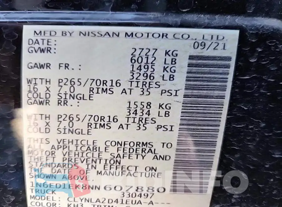 1N6ED1EK8NN607880 Photo# 8