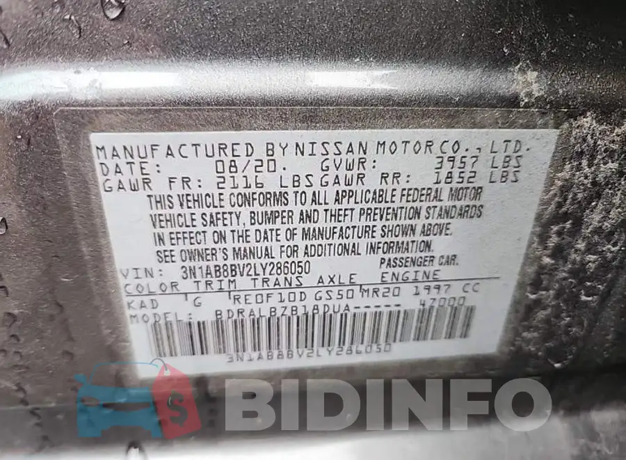 3N1AB8BV2LY286050 Photo# 8