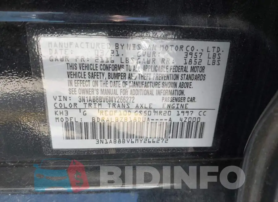 3N1AB8BV6MY266272 Photo# 9