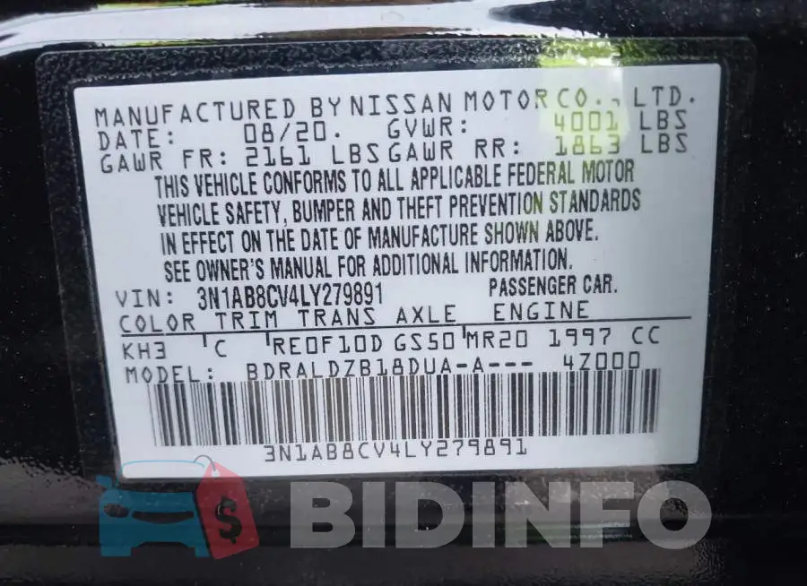 3N1AB8CV4LY279891 Photo# 9