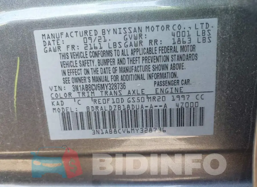 3N1AB8CV6MY328736 Photo# 9