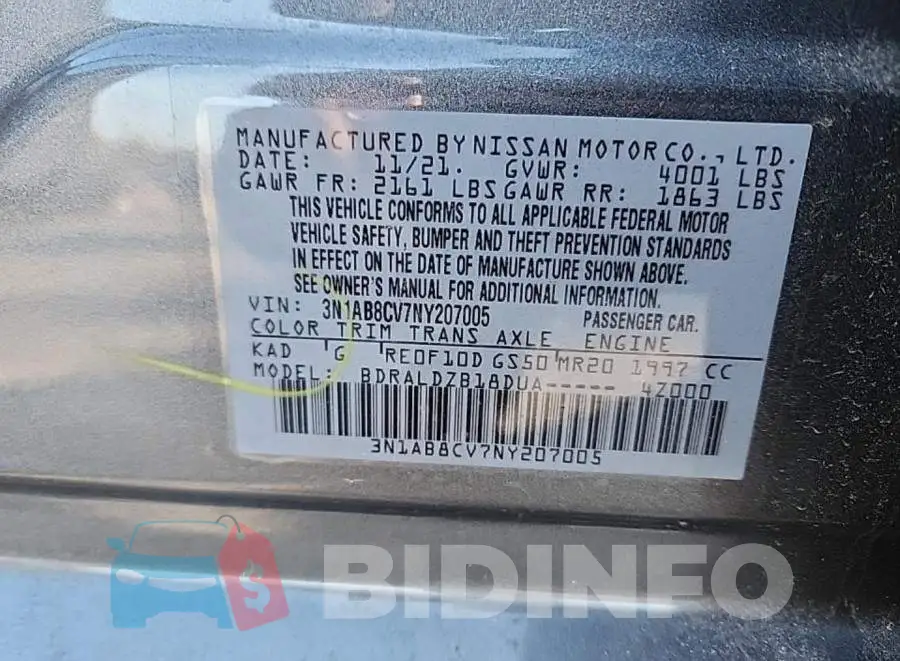 3N1AB8CV7NY207005 Photo# 8