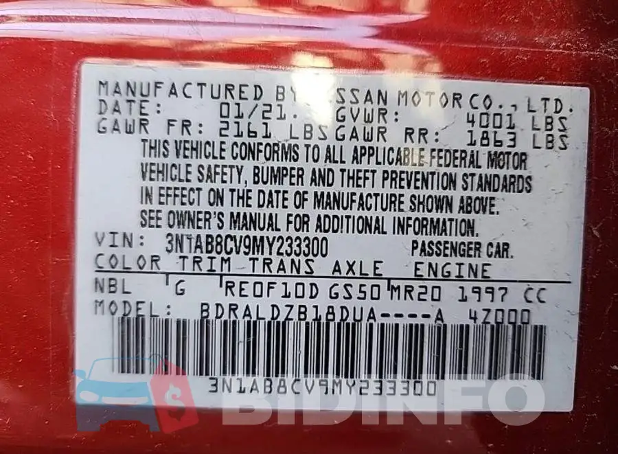 3N1AB8CV9MY233300 Photo# 8