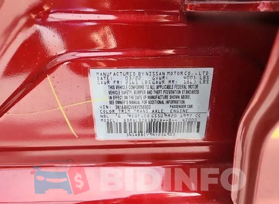 3N1AB8CV9NY256903 Photo# 8