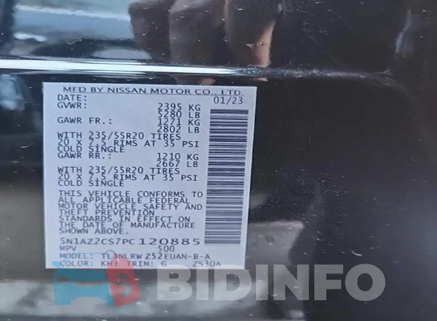 5N1AZ2CS7PC120885 Photo# 8