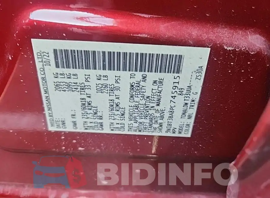 5N1BT3BA8PC745915 Photo# 8
