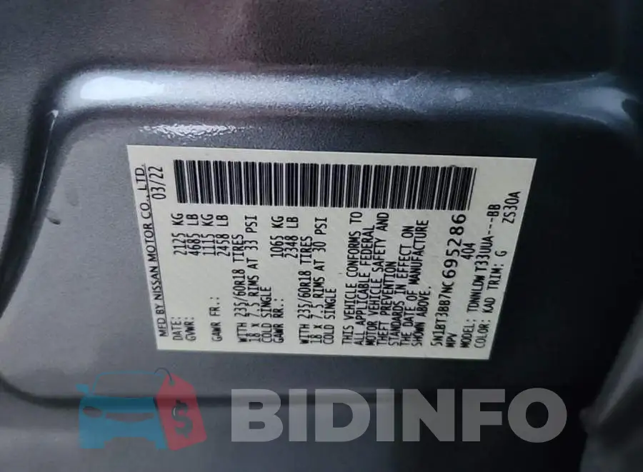 5N1BT3BB7NC695286 Photo# 8