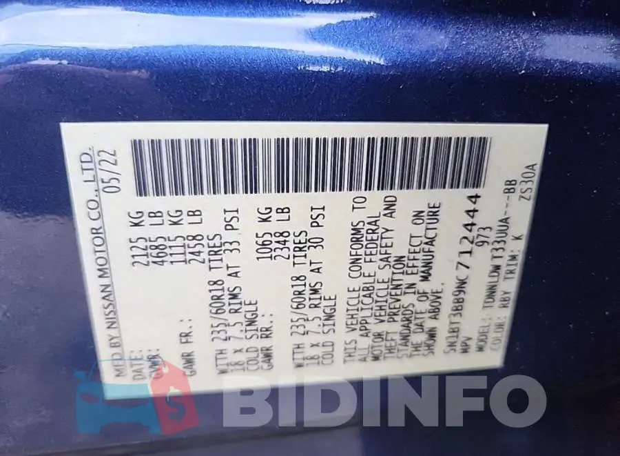 5N1BT3BB9NC712444 Photo# 8