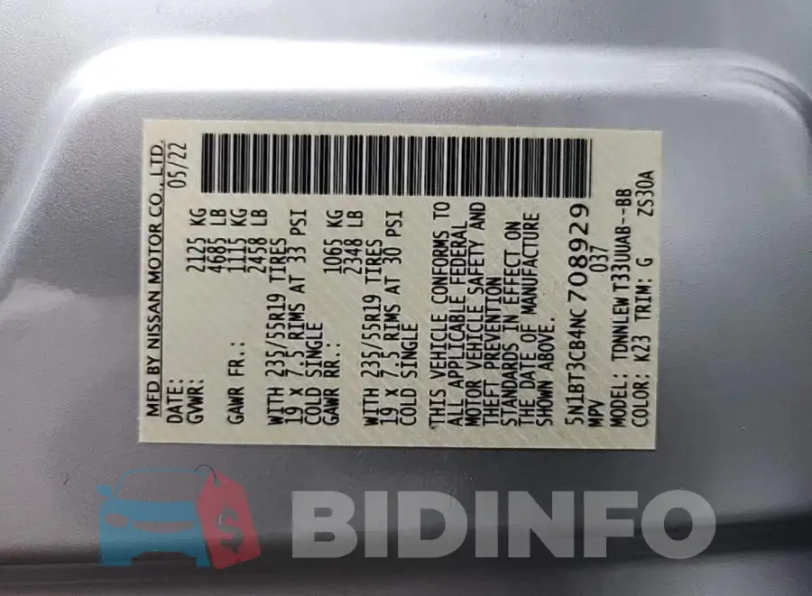 5N1BT3CB4NC708929 Photo# 8