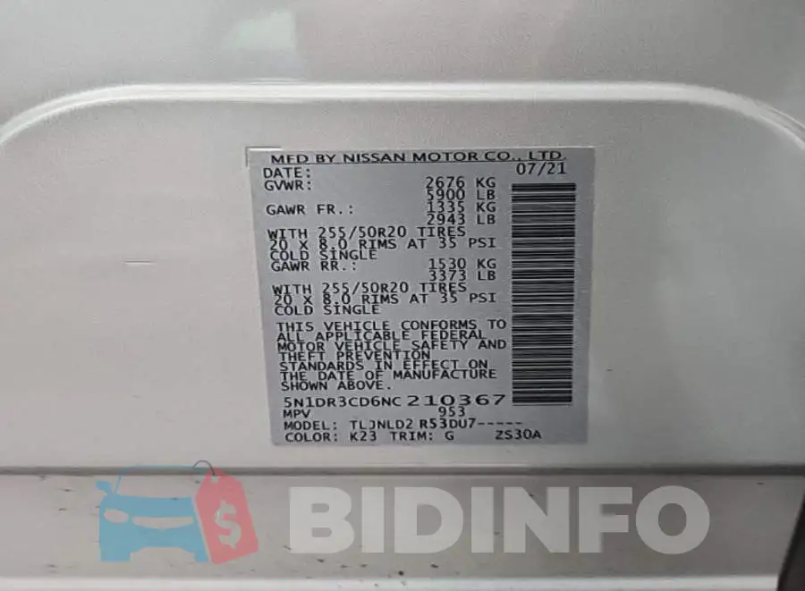 5N1DR3CD6NC210367 Photo# 8