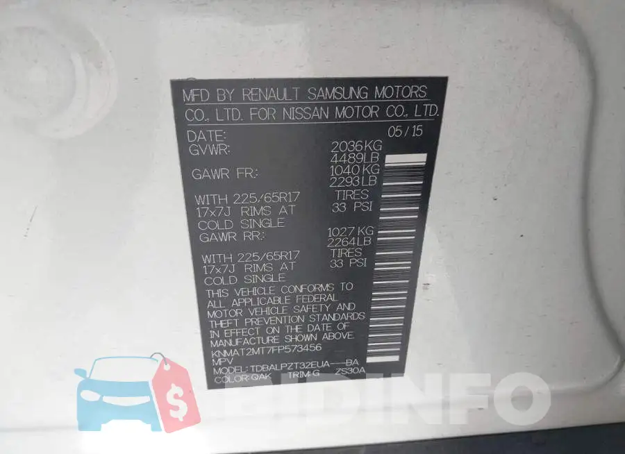 KNMAT2MT7FP573456 Photo# 9