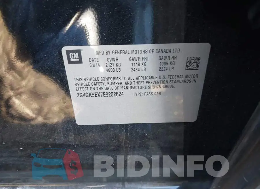 2G4GK5EX7E9252624 Photo# 9