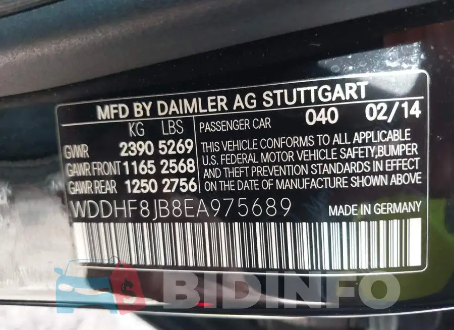 WDDHF8JB8EA975689 Photo# 9