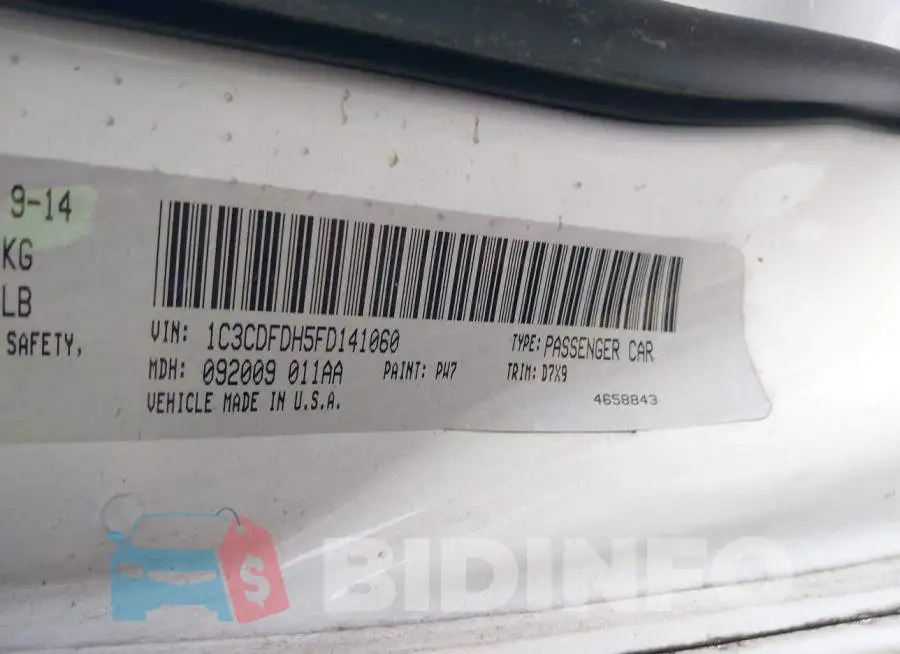 1C3CDFDH5FD141060 Photo# 9