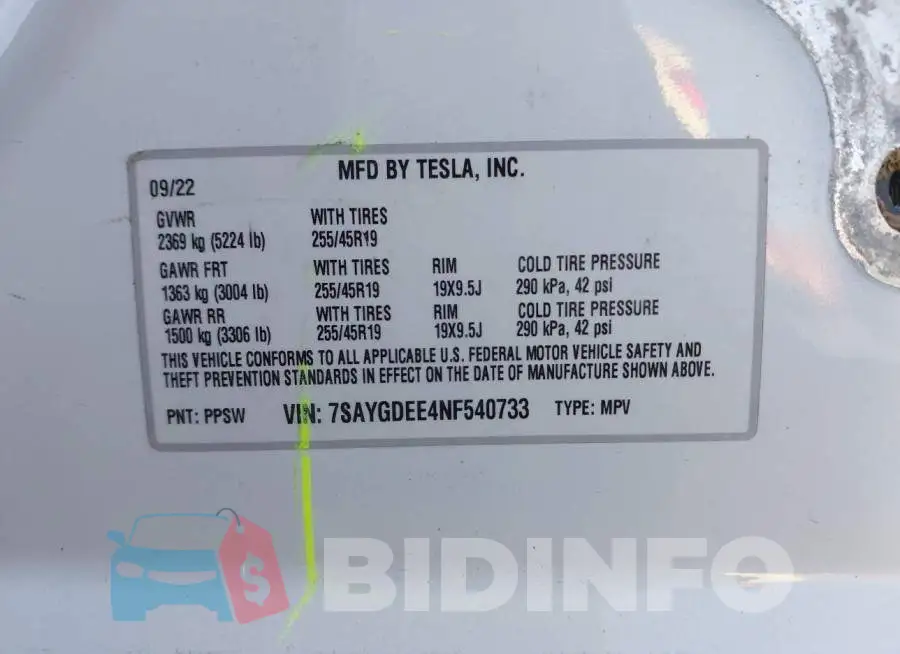 7SAYGDEE4NF540733 Photo# 9