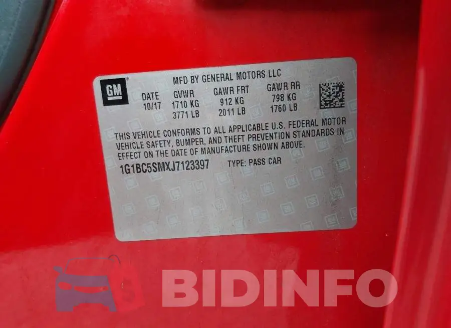 1G1BC5SMXJ7123397 Photo# 9