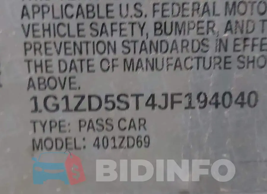 1G1ZD5ST4JF194040 Photo# 9