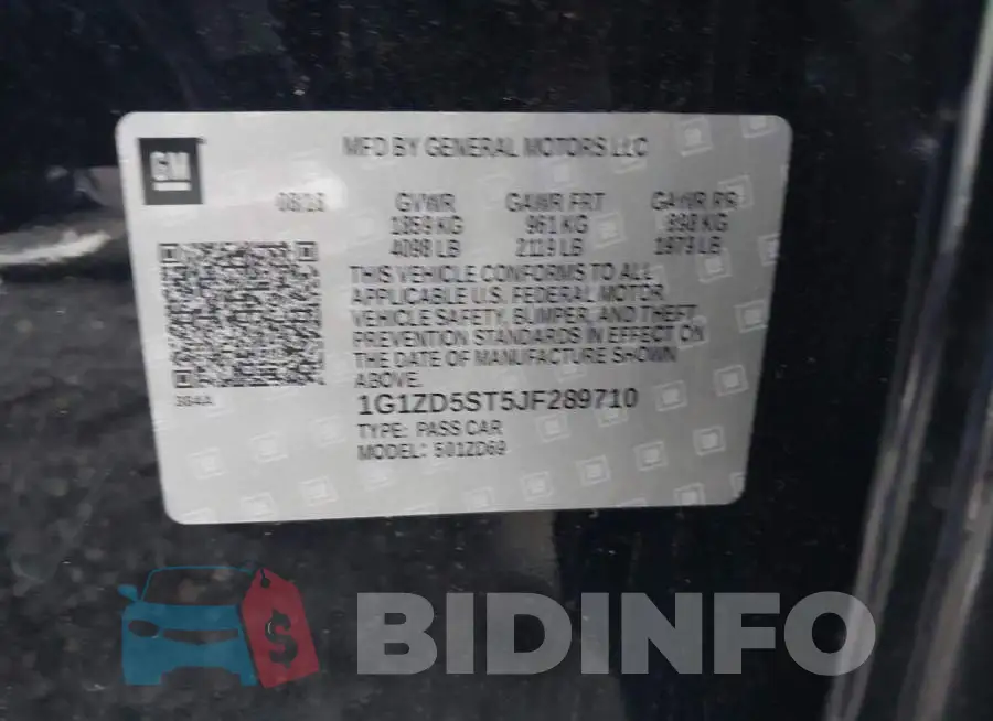 1G1ZD5ST5JF289710 Photo# 9