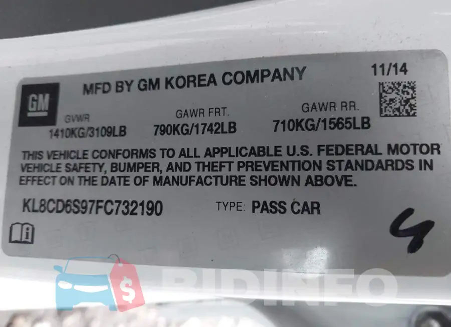 KL8CD6S97FC732190 Photo# 9