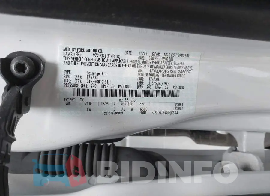 1FADP3F2XGL245037 Photo# 9