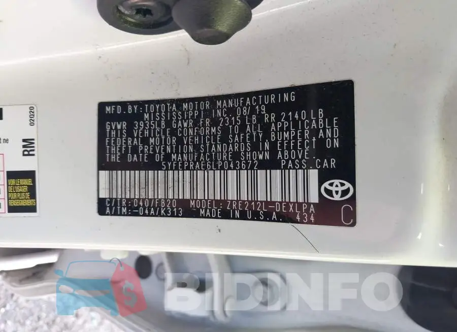 5YFEPRAE6LP043672 Photo# 9