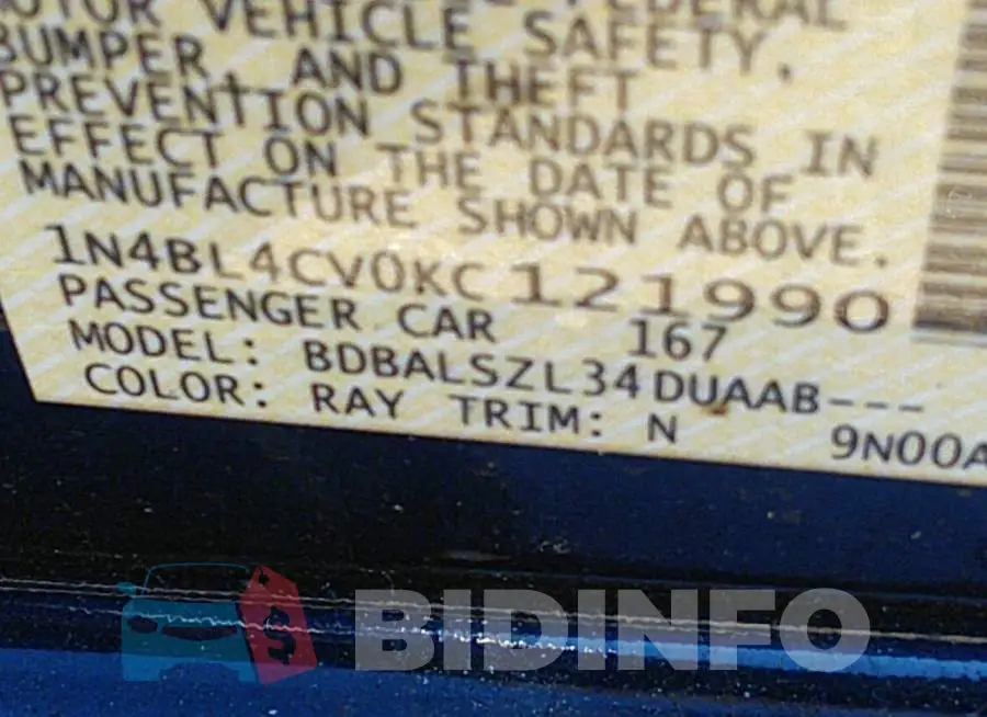 1N4BL4CV0KC121990 Photo# 9