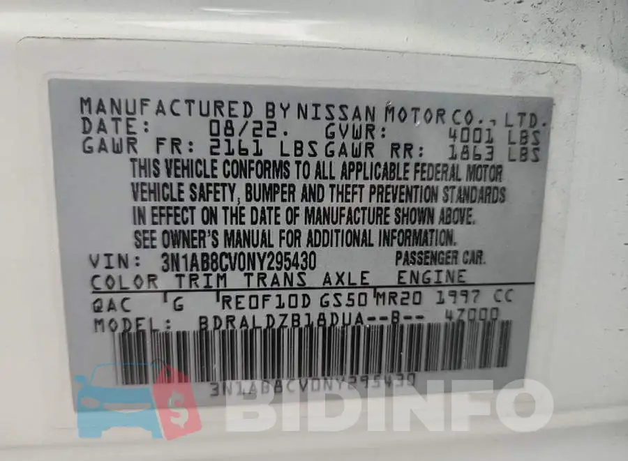 3N1AB8CV0NY295430 Photo# 8
