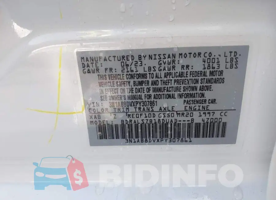 3N1AB8DVXPY307861 Photo# 9