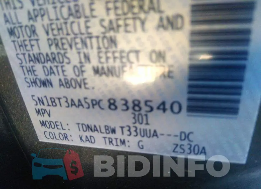 5N1BT3AA5PC838540 Photo# 9