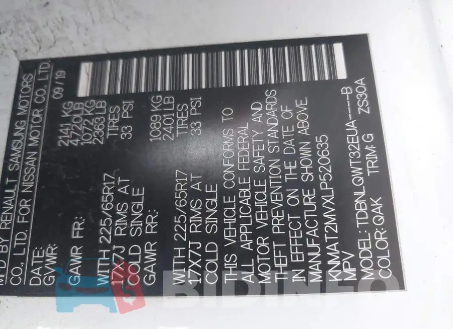 KNMAT2MVXLP520635 Photo# 9