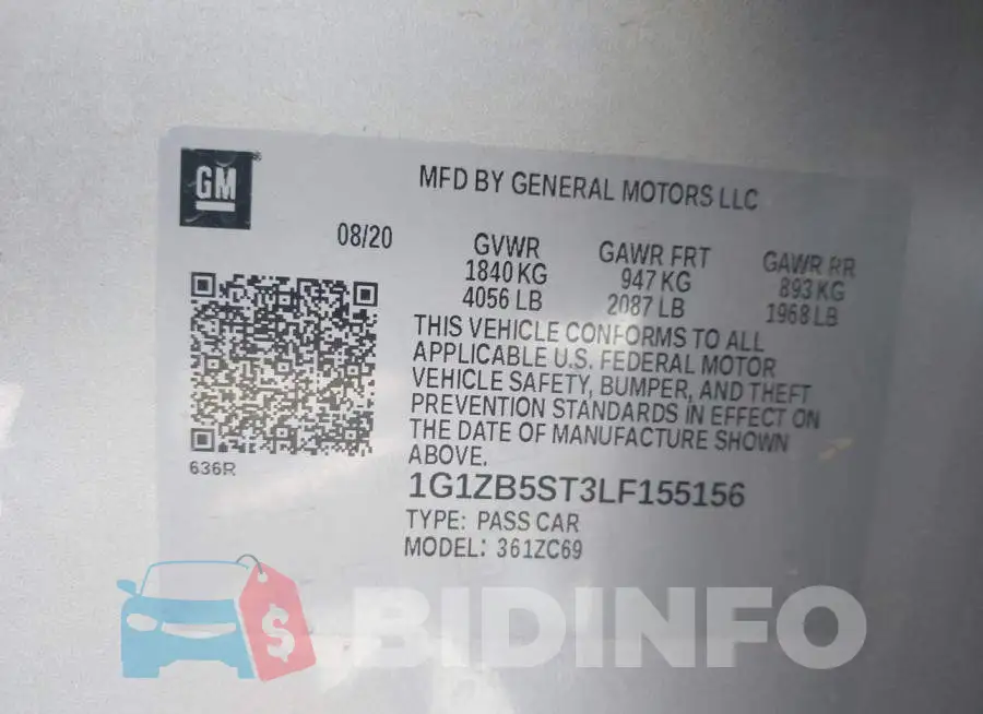 1G1ZB5ST3LF155156 Photo# 9