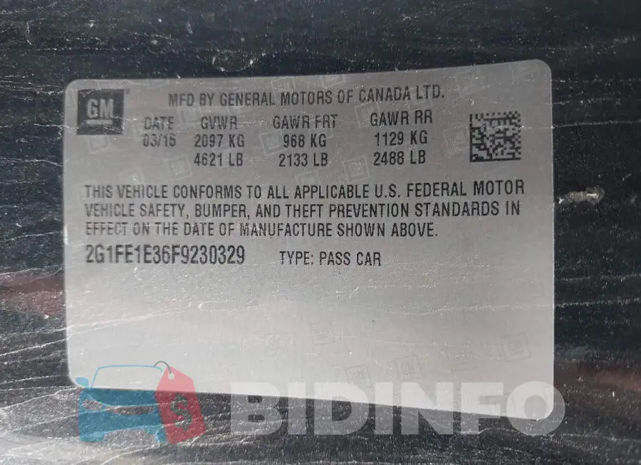 2G1FE1E36F9230329 Photo# 9