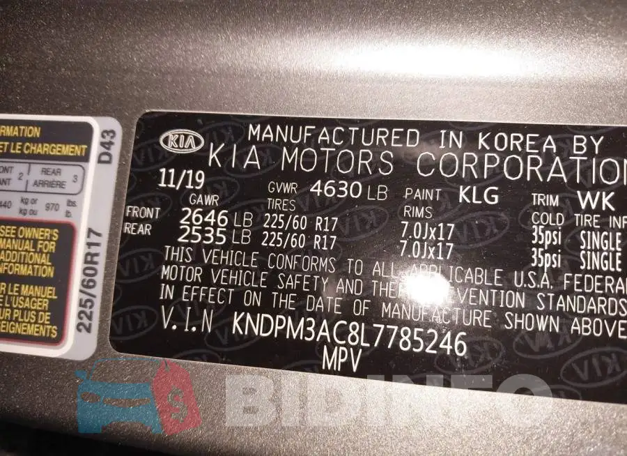 KNDPM3AC8L7785246 Photo# 9