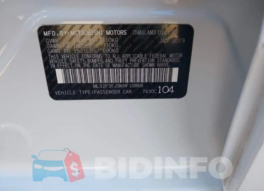 ML32F3FJ9KHF10866 Photo# 9