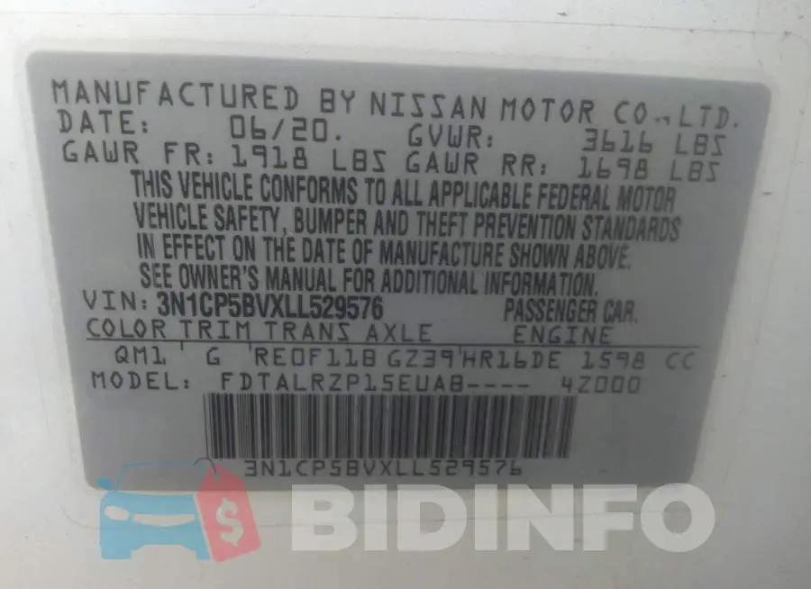 3N1CP5BVXLL529576 Photo# 9