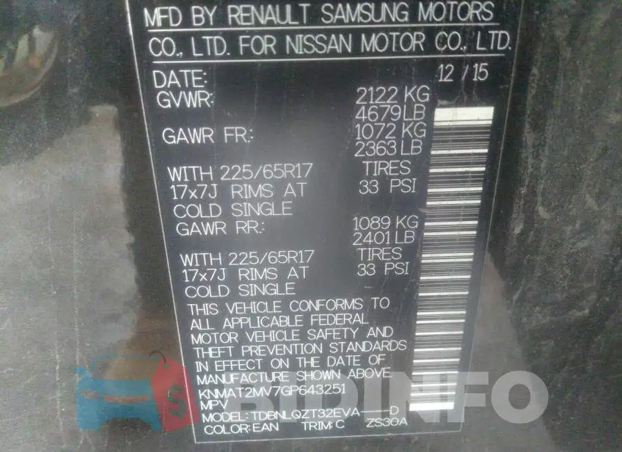 KNMAT2MV7GP643251 Photo# 9