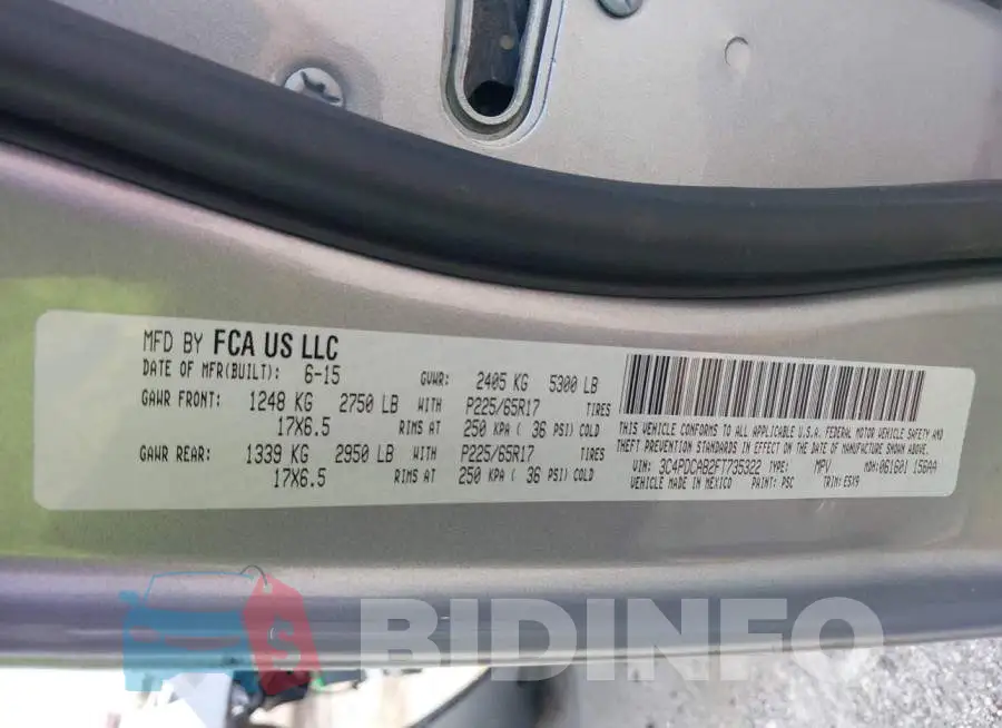 3C4PDCAB2FT735322 Photo# 9