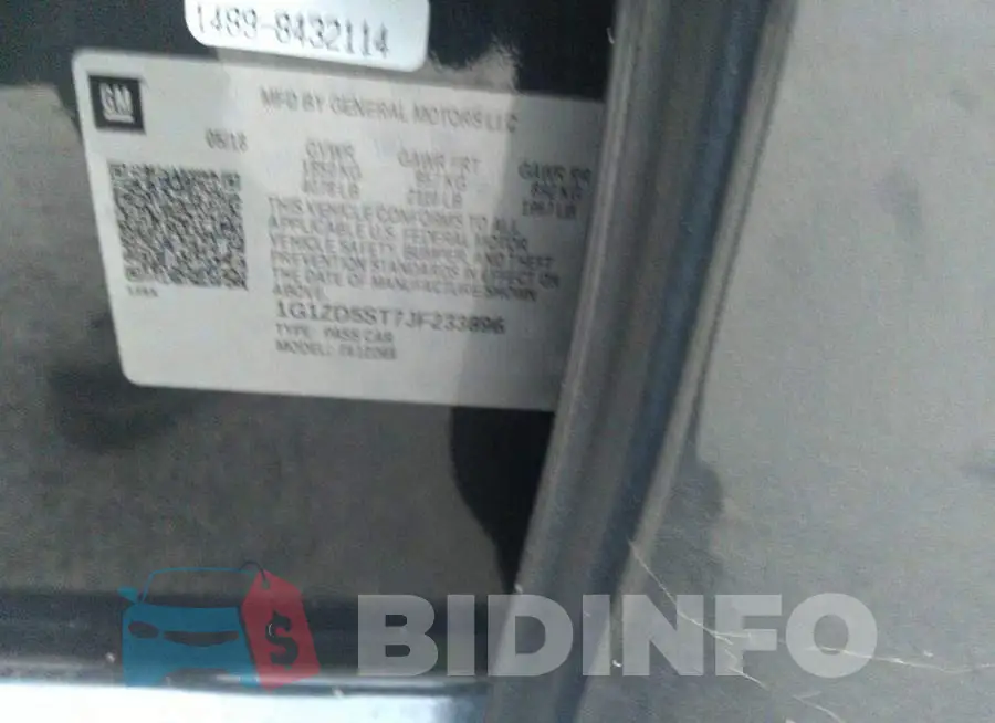 1G1ZD5ST7JF233896 Photo# 9