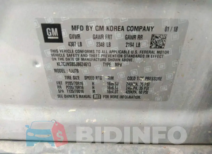 KL7CJNSB5JB624613 Photo# 9