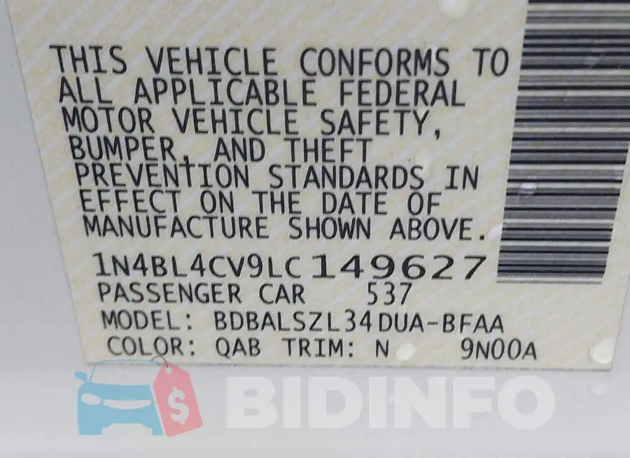 1N4BL4CV9LC149627 Photo# 9