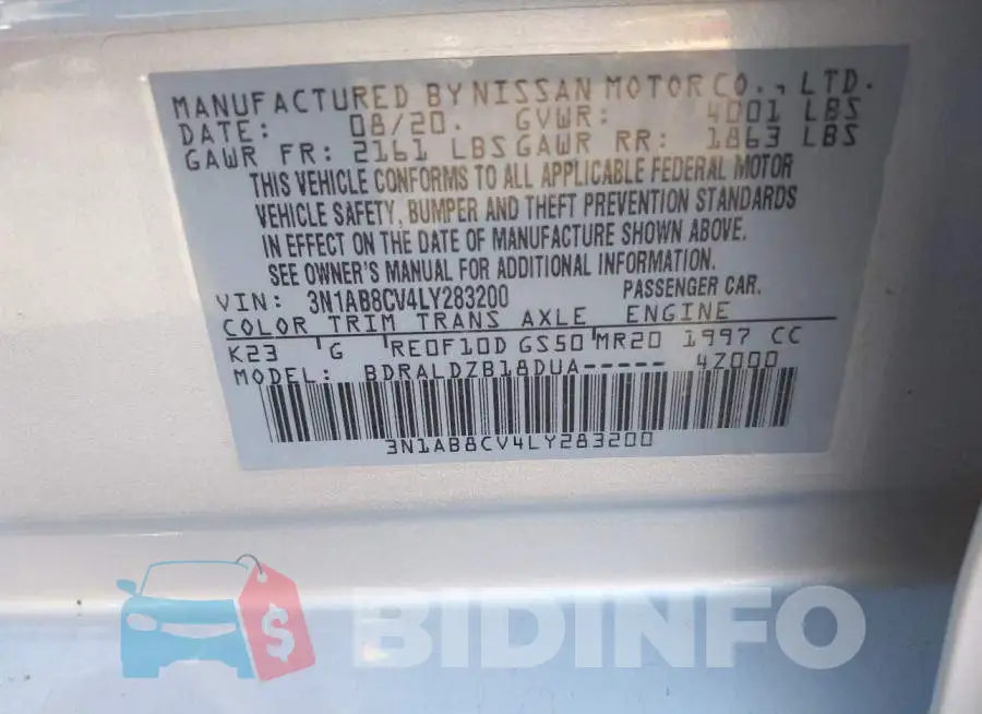 3N1AB8CV4LY283200 Photo# 9