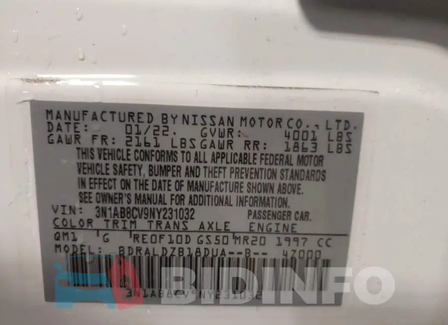 3N1AB8CV9NY231032 Photo# 9