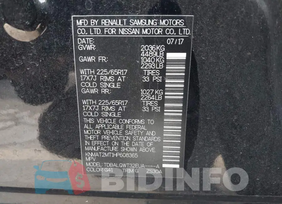 KNMAT2MT1HP608365 Photo# 9