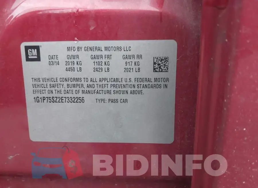 1G1P75SZ2E7332256 Photo# 9